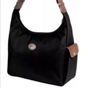 Longchamp black cross body bag with side pocket
